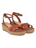 Tommy Hilfiger Shoes Leder-Keilsandaletten in Hellbraun