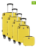 Geographical Norway 5tlg. Hardcase-Trolleyset "Shock" in Gelb