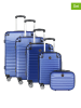 Geographical Norway 5tlg. Hardcase-Trolleyset "Shock" in Blau