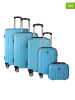 Geographical Norway 5tlg. Hardcase-Trolleyset "Softless" in Türkis