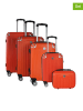 Geographical Norway 5tlg. Hardcase-Trolleyset "Softless" in Orange