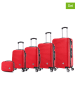 Geographical Norway 5-delige hardcase-trolleyset "Solomun" rood