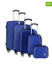Geographical Norway 5-delige hardcase-trolleyset "Salomun" blauw