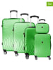 Geographical Norway 5tlg. Hardcase-Trolleyset "Sunlighteo" in Grün