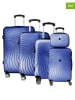 Geographical Norway 5-delige hardcase-trolleyset "Sunlighteo" blauw