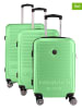 Geographical Norway 3-delige hardcase-trolleyset "Santiago" groen