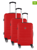 Geographical Norway 3tlg. Hardcase-Trolleyset "Santiago" in Rot
