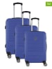 Geographical Norway 3tlg. Hardcase-Trolleyset "Santiago" in Blau