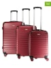 Geographical Norway 3tlg. Hardcase-Trolleyset "Shock" in Rot