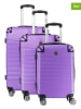 Geographical Norway 3-delige hardcase-trolleyset "Shock" paars