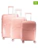Geographical Norway 3tlg. Hardcase-Trolleyset "Silkovette" in Rosa