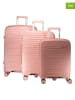 Geographical Norway 3-delige hardcase-trolleyset "Sillo" lichtroze