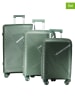 Geographical Norway 3-delige hardcase-trolleyset "Simi" groen