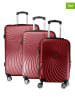 Geographical Norway 3-delige hardcase-trolleyset "Sunlighteo" bordeaux