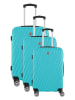 Geographical Norway 3tlg. Hardcase-Trolleyset "Swap" in Türkis