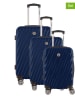 Geographical Norway 3-delige hardcase-trolleyset "Swap" donkerblauw