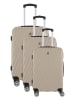 Geographical Norway 3-delige hardcase-trolleyset "Swap" champagnekleurig