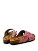 Calceo Pantoletten in Rot/ Bunt