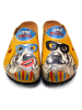 Calceo Clogs in Senf/ Bunt