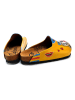 Calceo Clogs in Senf/ Bunt