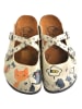 Calceo Clogs in Beige/ Bunt