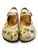Calceo Halbsandalen in Bunt/ Gelb