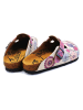 Calceo Clogs in Beige/ Bunt
