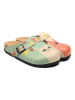 Calceo Clogs mintgroen/beige/meerkleurig