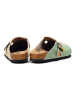 Calceo Clogs in Mint/ Beige/ Bunt