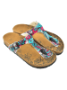 Calceo Teenslippers turquoise/roze