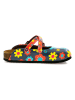 Calceo Clogs donkerblauw/meerkleurig