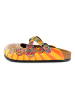 Calceo Chodaki w kolorze pomarańczowo-żółtym ze wzorem
