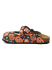 Calceo Clogs in Schwarz/ Orange