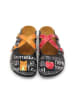 Calceo Clogs zwart/oranje/rood