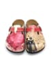 Calceo Clogs in Beige/ Pink