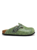 Calceo Clogs groen/wit/lichtroze