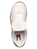 Tommy Hilfiger Shoes Leren sneakers crème/zilverkleurig