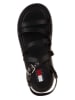 Tommy Hilfiger Shoes Leder-Keilsandaletten in Schwarz