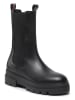 Tommy Hilfiger Shoes Leder-Chelsea-Boots in Schwarz
