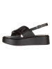 Tommy Hilfiger Shoes Leren haksandalen zwart
