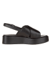 Tommy Hilfiger Shoes Leder-Sandaletten in Schwarz