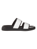 Calvin Klein Leren slippers zwart/wit