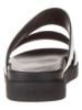 Calvin Klein Leren slippers zwart/wit