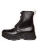 Calvin Klein Leder-Boots in Schwarz