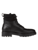 Calvin Klein Leder-Boots in Schwarz