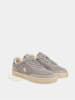 Calvin Klein Leder-Sneakers in Grau/ Beige