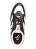 Calvin Klein Leder-Sneakers in Weiß/ Schwarz