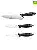 Fiskars 3-delige set: keukenmessen zilverkleurig/zwart