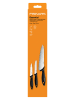 Fiskars 3-delige set: keukenmessen zilverkleurig/zwart