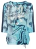 Olsen Blouse turquoise/donkerblauw